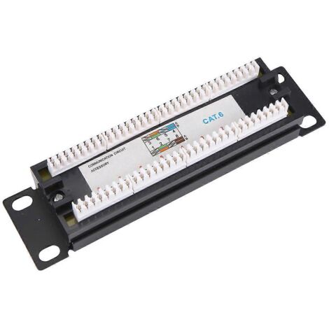 Panneau de brassage CAT6 à 8 ports, rack réseau 10 pouces 1U avec prise RJ45