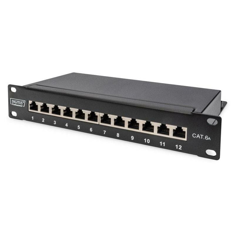 Panneau de brassage Digitus DN-91612S-EA 12 ports cat 6a 1 uh 1 pc(s) Q120322