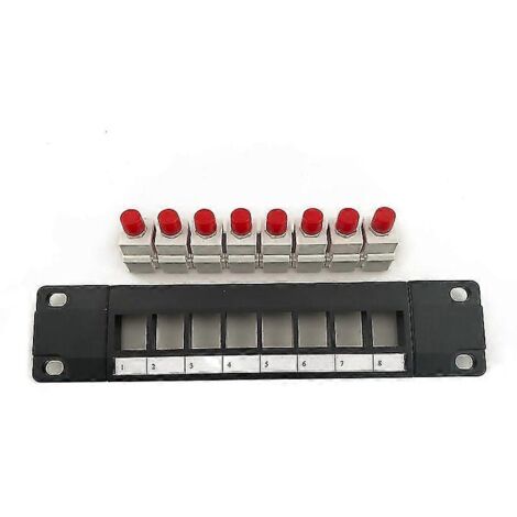 Panneau de brassage mural FC 8 ports, compatible 10G, format 1U, UTP 19 pouces