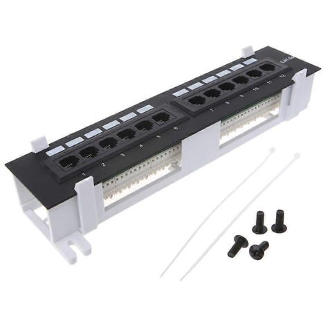 Panneau de brassage réseau RJ45 CAT5/CAT5E, support mural ou rack