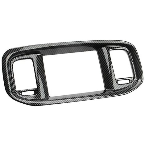 Panneau de cache de prise de climatisation/navigation en fibre de carbone pour console centrale de voiture -