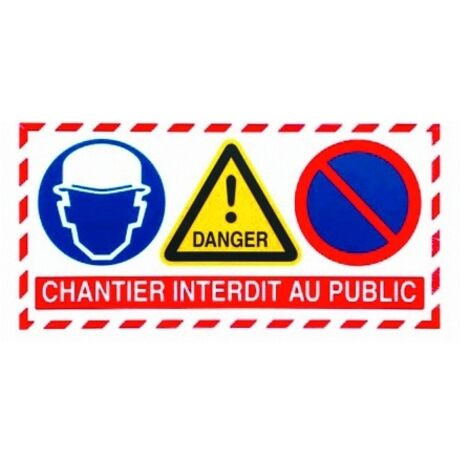 Panneau de chantier 5 en 1 - 800 x 400 mm - VINMER