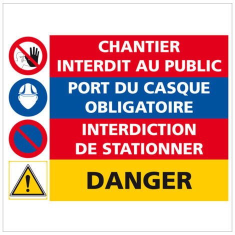 PANNEAU DE CHANTIER (A0527) - Adhésif - 105 x 75 mm