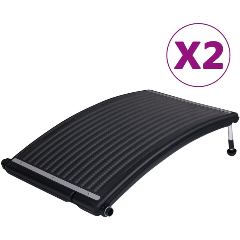 Panneaux de chauffage solaire de piscine courbés 2 pcs 110x65cm