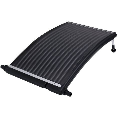 Panneau de chauffage solaire de piscine courbé 110x65 cm - Noir