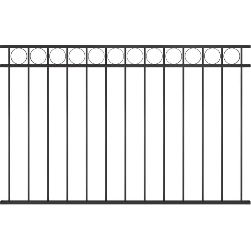 Vidaxl - Panneau de clôture Acier 1,7x1 m Noir