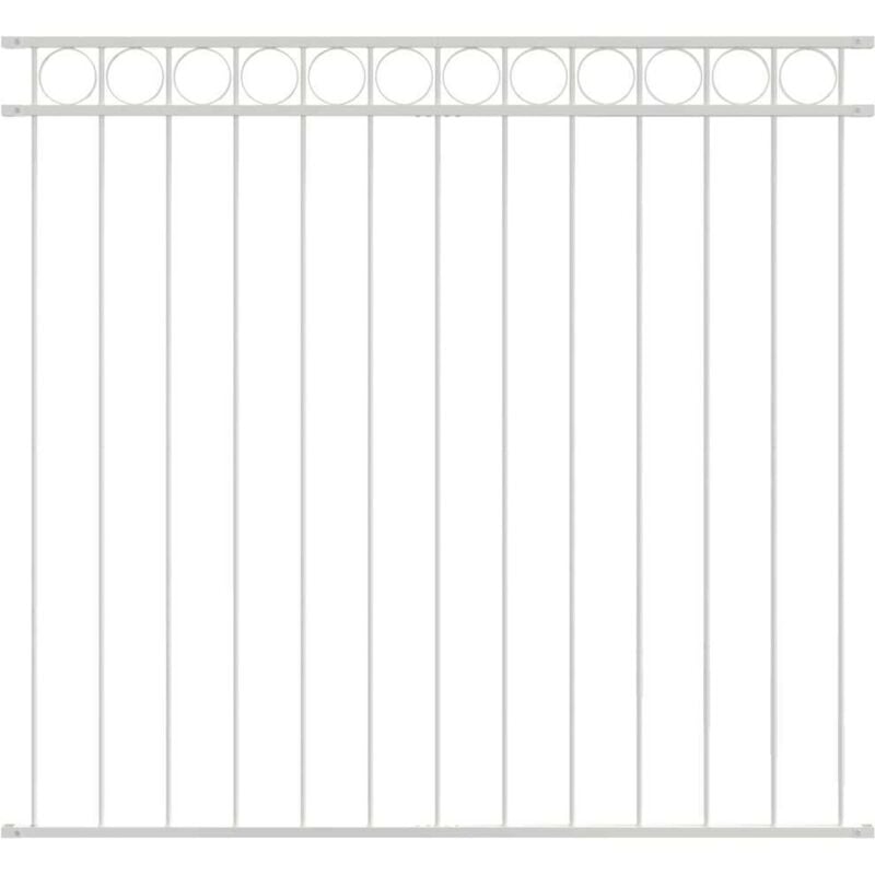 Vidaxl - Clôture Blanc 1,7x1,2 m Acier