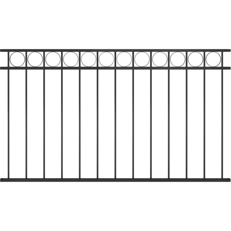 Panneau de clôture Acier 1,7x0,8 m Noir vidaXL - N/A