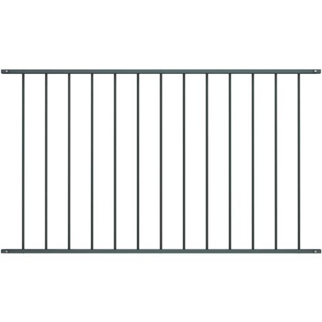 Panneau de clôture Acier enduit de poudre 1,7x1,25 m Anthracite