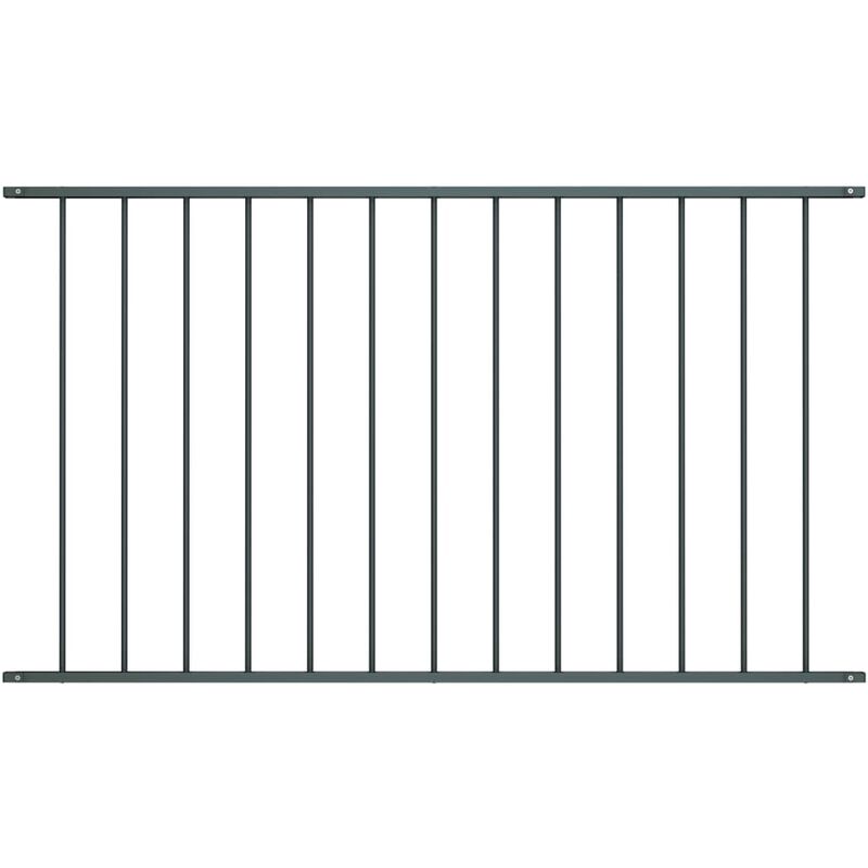 Panneau de clôture Acier enduit de poudre 1,7x0,75 m Anthracite