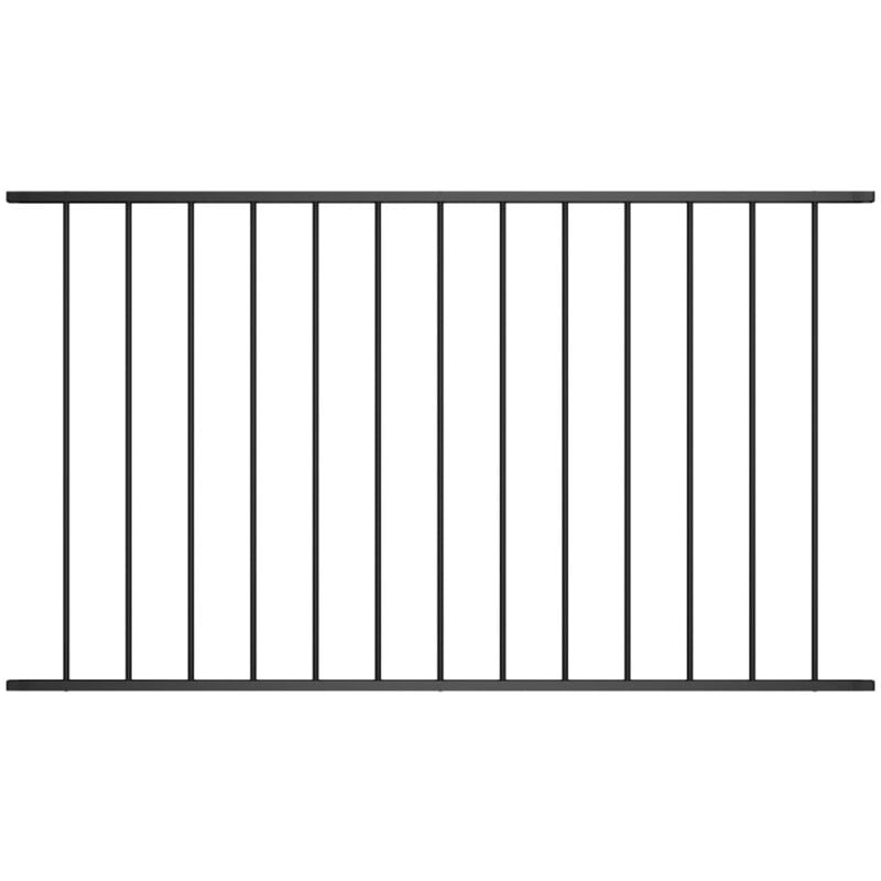 Vidaxl - Panneau de clôture Acier enduit de poudre 1,7x1 m Noir