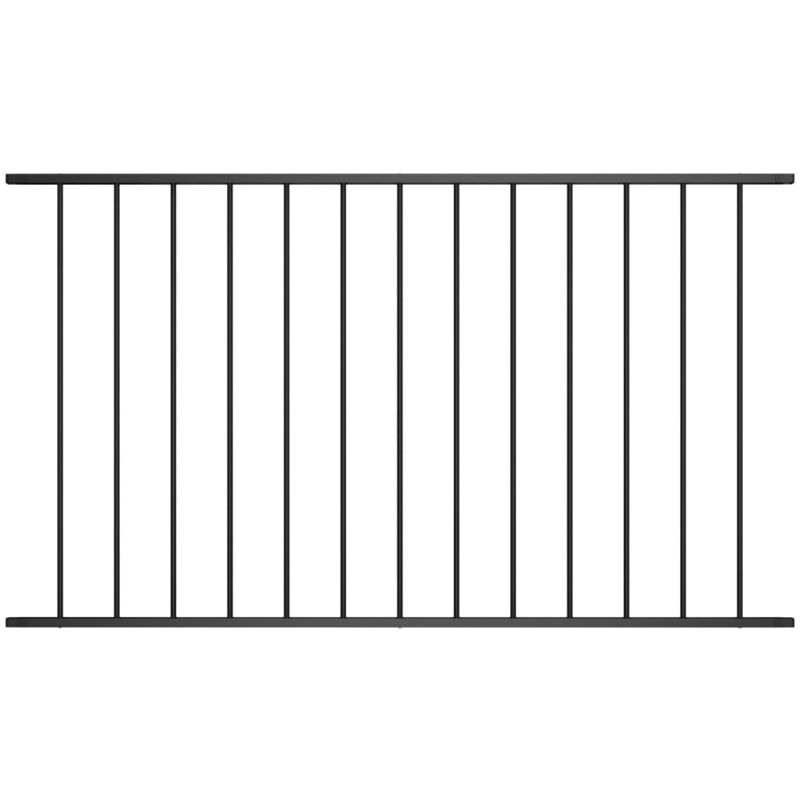 Vidaxl - Panneau de clôture Acier enduit de poudre 1,7x0,75 m Noir