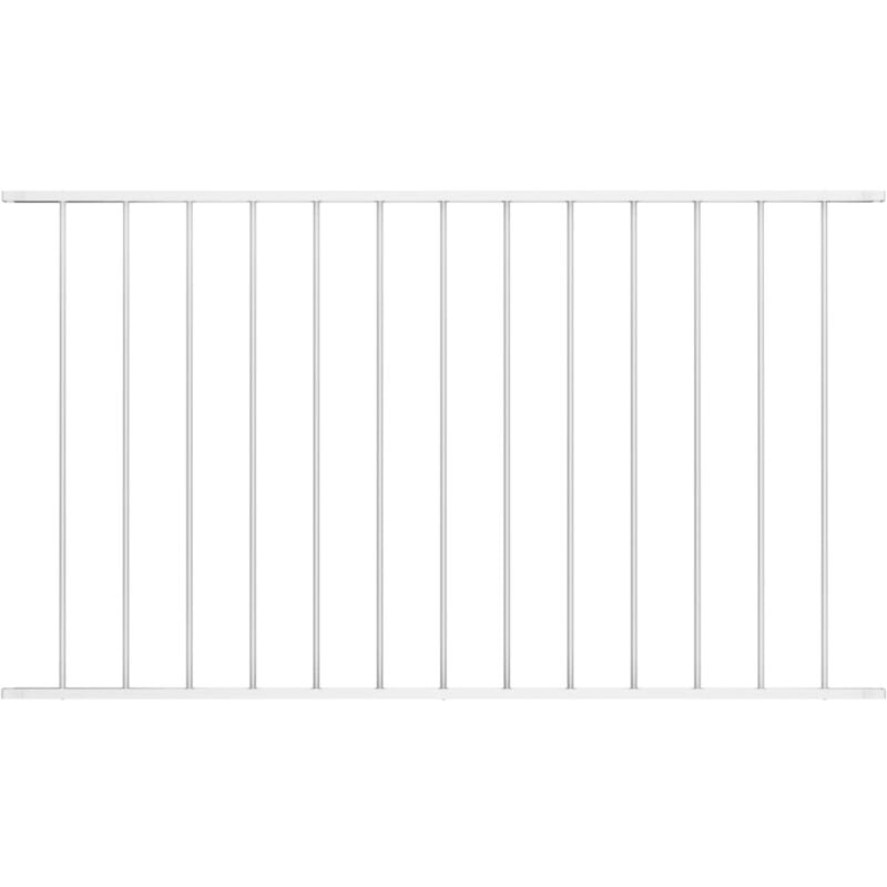 Vidaxl - Panneau de clôture Acier enduit de poudre 1,7x0,75 m Blanc