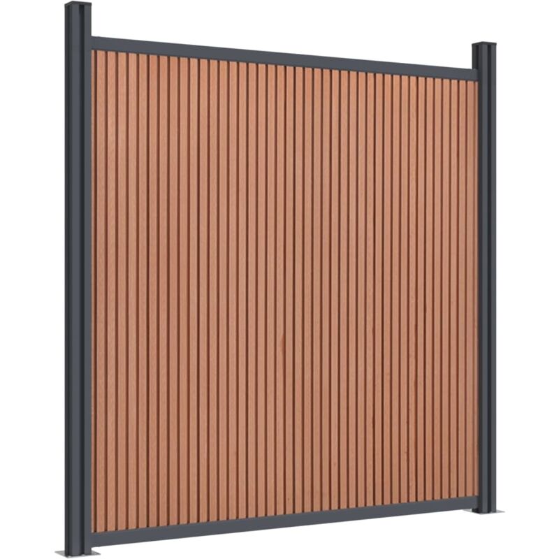 Panneau de clôture marron 180x186 cm wpc Vidaxl