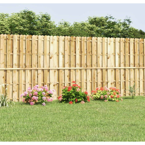 Panneau de clôture brune en bois de pin imprégné 180x180 cm du jardin