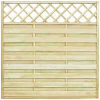 Panneau de clôture de jardin avec treillis Bois FSC 180x180 cm