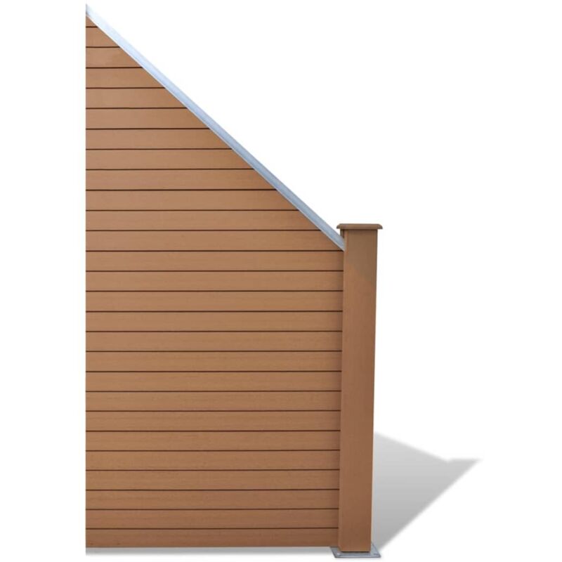 Panneau de clôture WPC 105 x (105-185) cm Marron