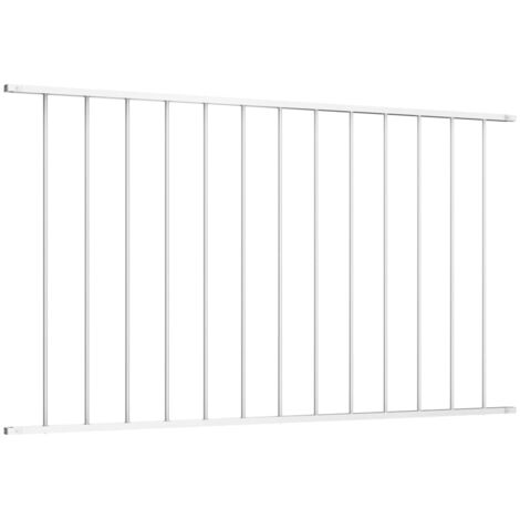 Panneau de clôture de Jardin,design simple Acier enduit de poudre 1,7x0,75 m Blanc -83114