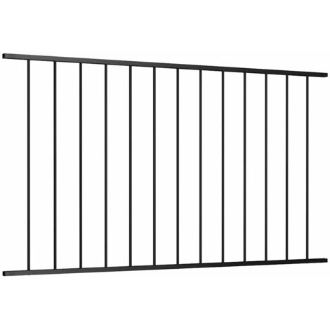 Panneau de clôture de Jardin,design simple Acier enduit de poudre 1,7x0,75 m Noir -85289