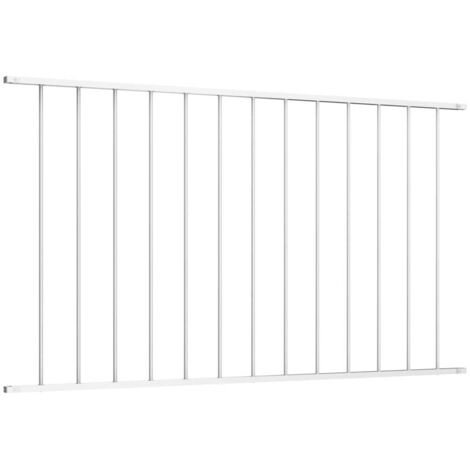 Panneau de clôture de Jardin,design simple Acier enduit de poudre 1,7x1 m Blanc -20430