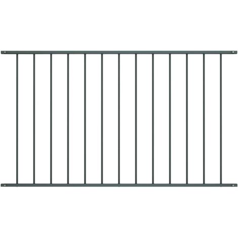 Panneau de clôture de Jardin,design simple Acier enduit de poudre 1,7x1,25 m Anthracite -59715