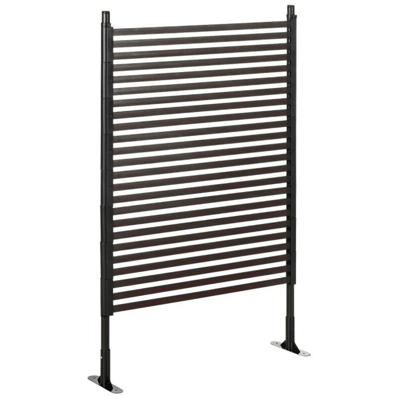 Panneau de Clôture Brise-Vue – Métal, Modulable – Avec Pieds ou Piquets – 93×22×150 cm