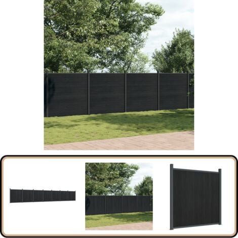 VidaXL Clôture De Jardin WPC 180x105 Cm Gris