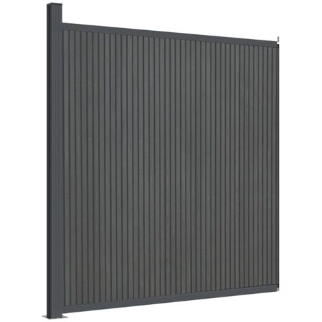 Panneau de clôture gris 173x186 cm WPC