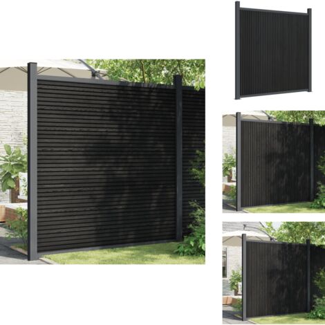 Panneau de clôture gris 180x186 cm WPC - Clôture De Jardin - Panneaux De Clôture - Clôture Résidentielle - Clôture Composite - Clôture WPC