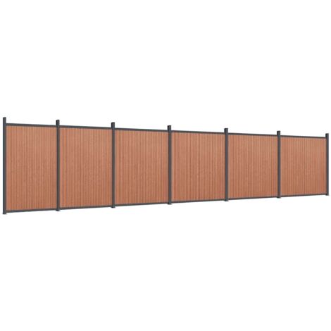 Panneau de clôture marron 1045x186 cm WPC