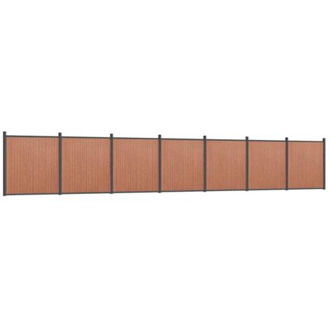 Panneau de clôture marron 1218x186 cm WPC