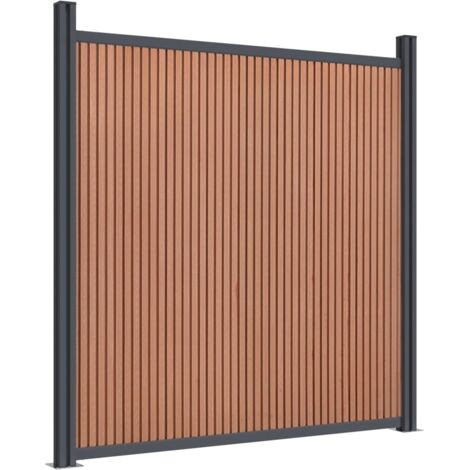 Panneau de clôture marron 180x186 cm WPC