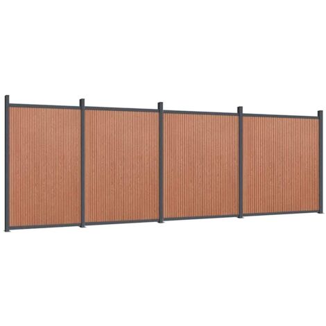Panneau de clôture marron 699x186 cm WPC
