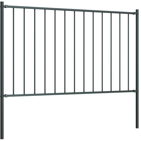 Panneau de clôture Woerden avec poteaux en acier 1,7 x 0,75 m anthracite