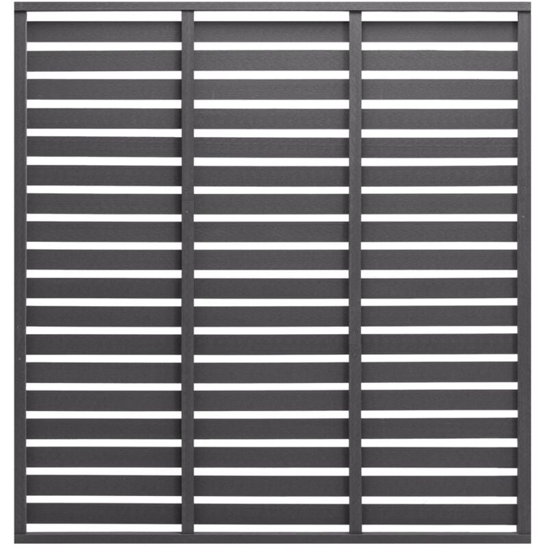 Panneau de clôture wpc 180x180 cm Gris Vidaxl