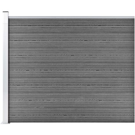 Panneau de clôture WPC 175x146 Gris