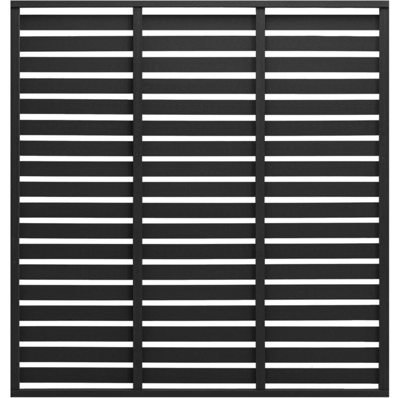 Panneau de clôture wpc 180x180 cm Noir - Noir