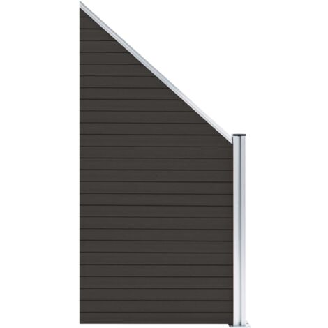 Panneau de clôture WPC 95x(105-180) cm Noir