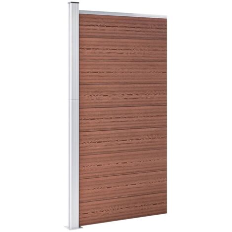 Panneau de clôture WPC 95x186 cm Marron