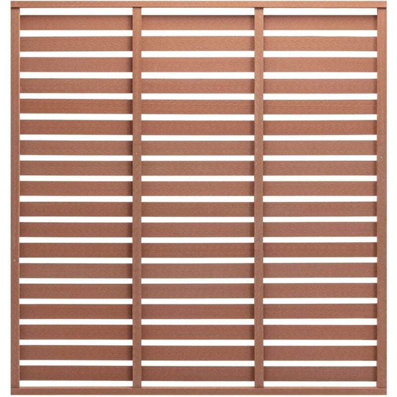 Skm Panneau de clôture wpc 180x180 cm Marron