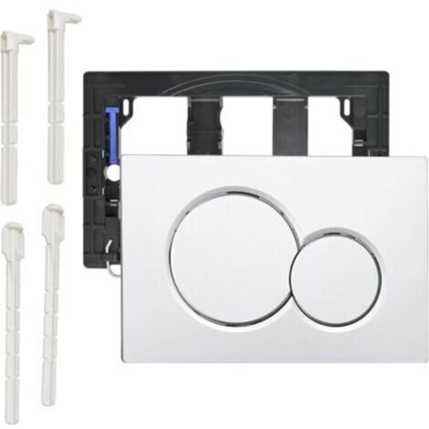 Panneau de commande à double bouton compatible avec l'interrupteur mural de toilette Geberit Sigma 01 UP300.115.770 (blanc)