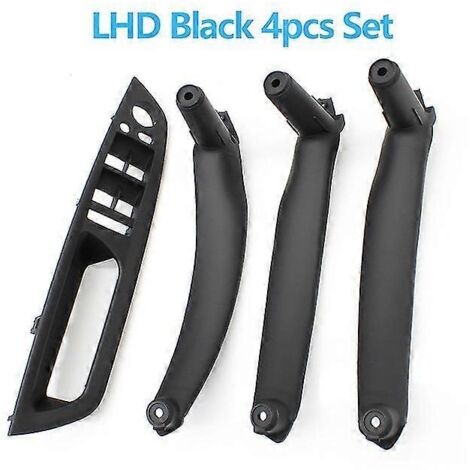 Panneau de commande de lève-vitre intérieur côté conducteur, poignée de tirage d'accoudoir pour BMW X5 X6 E70 E71 E72 (2007-2013)  Poignées de porte intérieures  - Kit noir pour conduite à gauche