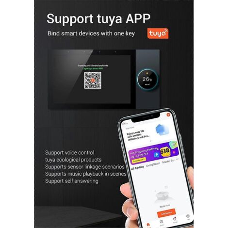 Panneau de commande domotique Android Tuya 7 pouces