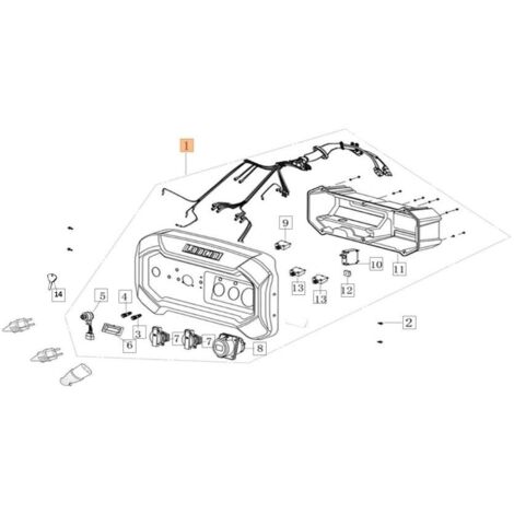 PANNEAU DE COMMANDE EMAK OLEO-MAC ORIGINAL L66152463