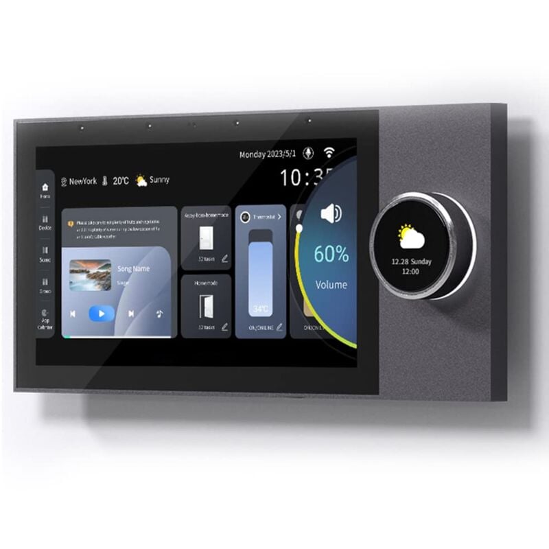 Gotrays - Panneau de commande Smart Home, variateur de 7 pouces et lecteur de musique de fond, Smart Life Tuya App Control Timer Switch pour