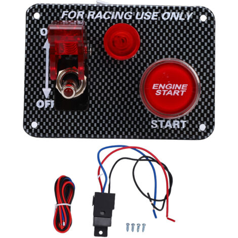 Panneau de Commutateur D'allumage de Course, Interrupteur à Bascule LED, Bouton de Démarrage du Moteur, Universel pour Camions de Camping-car, Voitures de Course