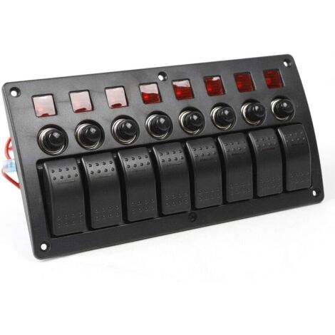 Panneau de commutation LED 8 vitesses 3 en 1 pour bateau