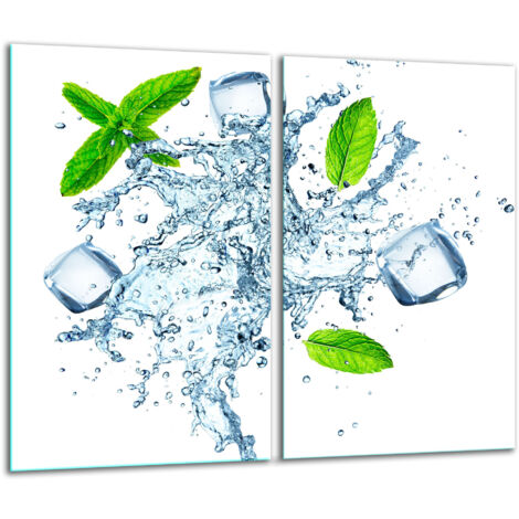 Panneau de coupe en verre 2x 30x52 glace