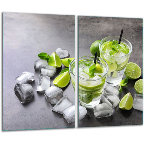 Panneau de coupe en verre 2x 30x52 glace
