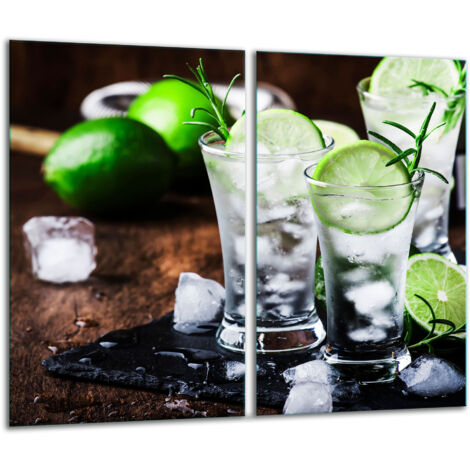 Panneau de coupe en verre 2x 30x52 glace